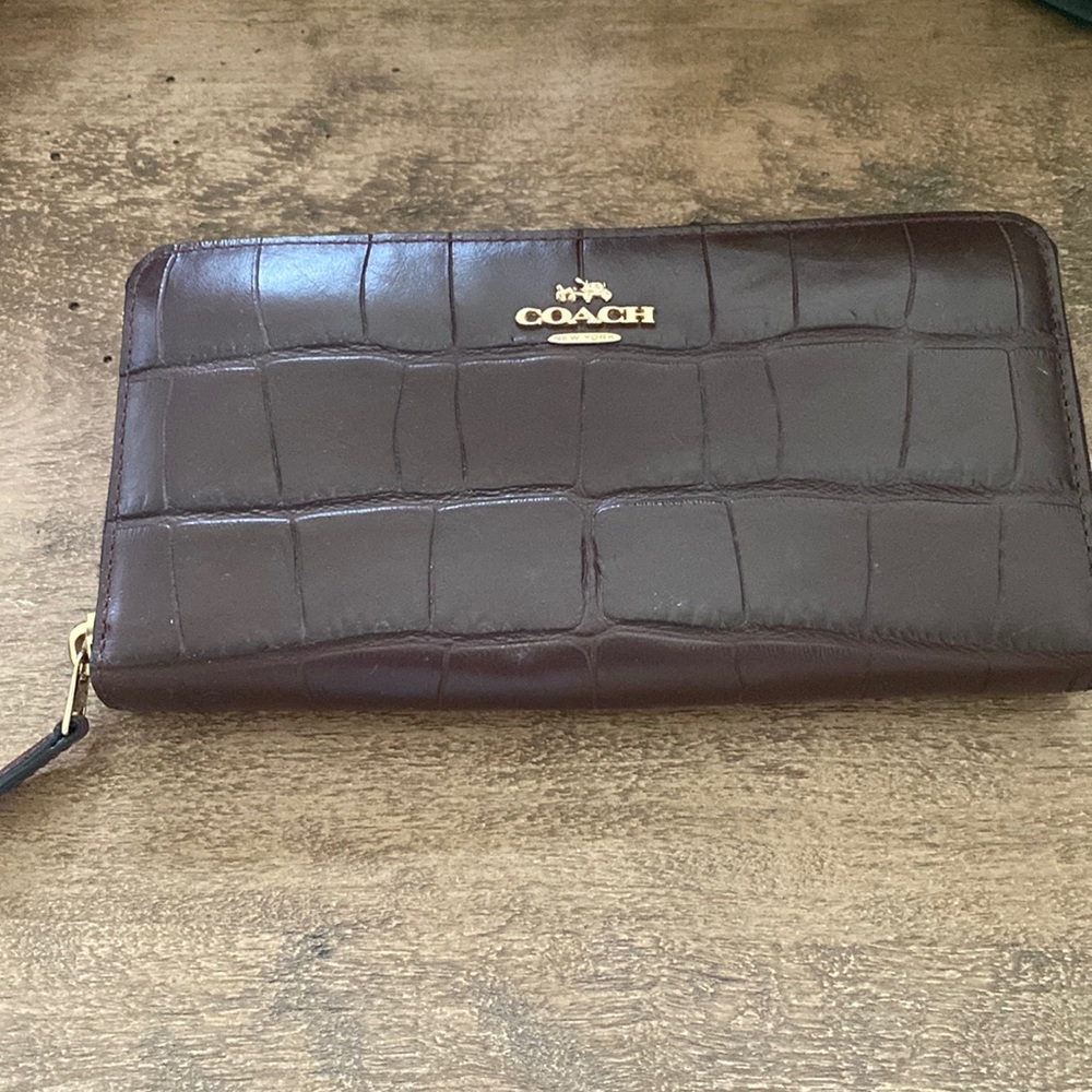 Coach brown leather wallet